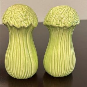 Vintage 70’s Large Celery Salt Pepper Shaker Set / Chefs Kitchen